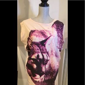 Stella McCartney Long Cotton Jaguar Top Tunic L